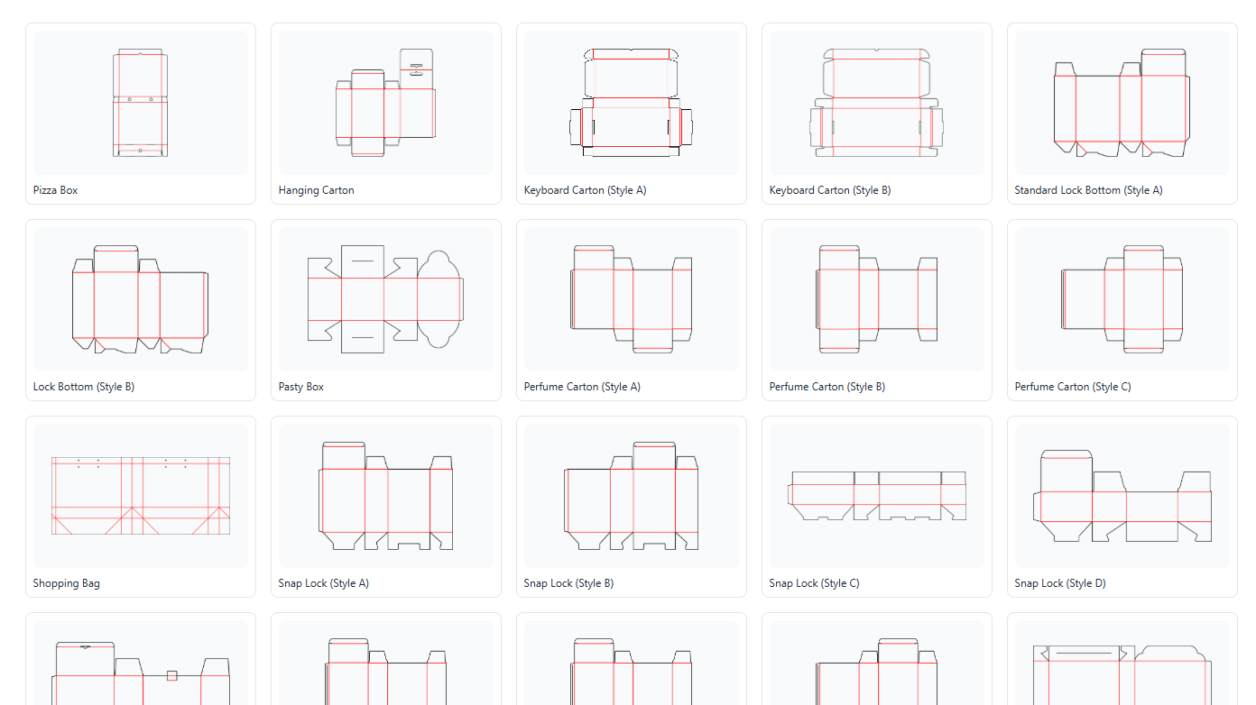 Box Dielines