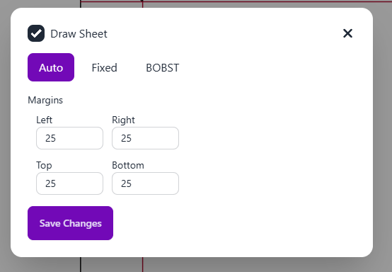 Sheet Settings